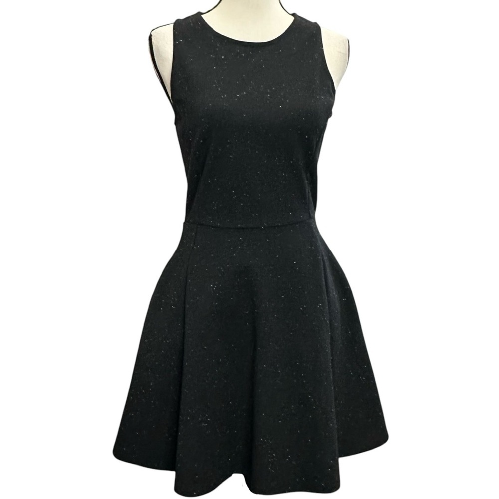 GAP Dress XS Black w/ White Flecks Pockets Skater Mini